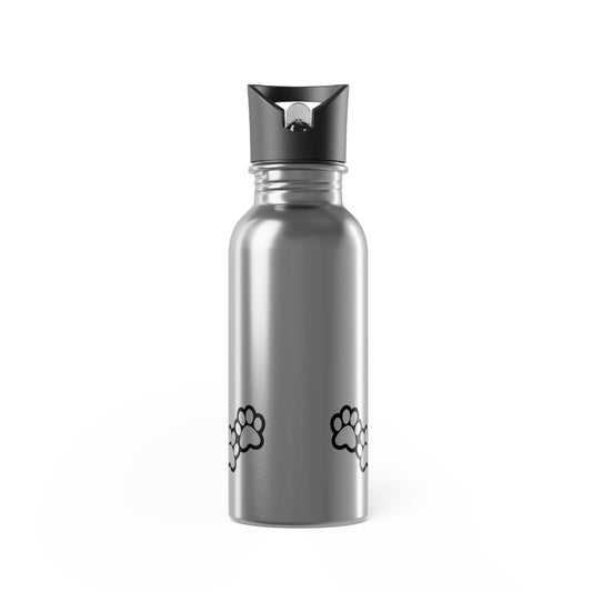 Therian Gear, Water Bottle, therian symbol in a heart design - Stainless Steel Tumbler, Cup with Straw, 20oz