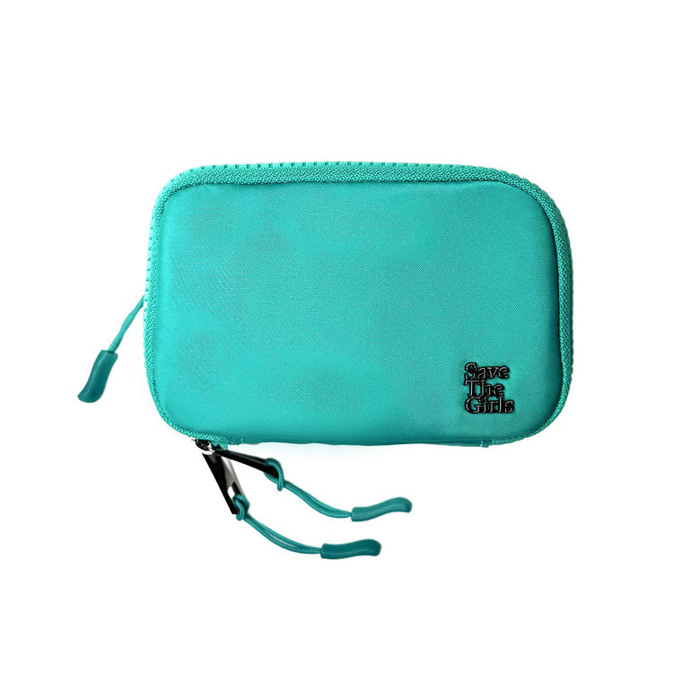 Teal RFID double pouch