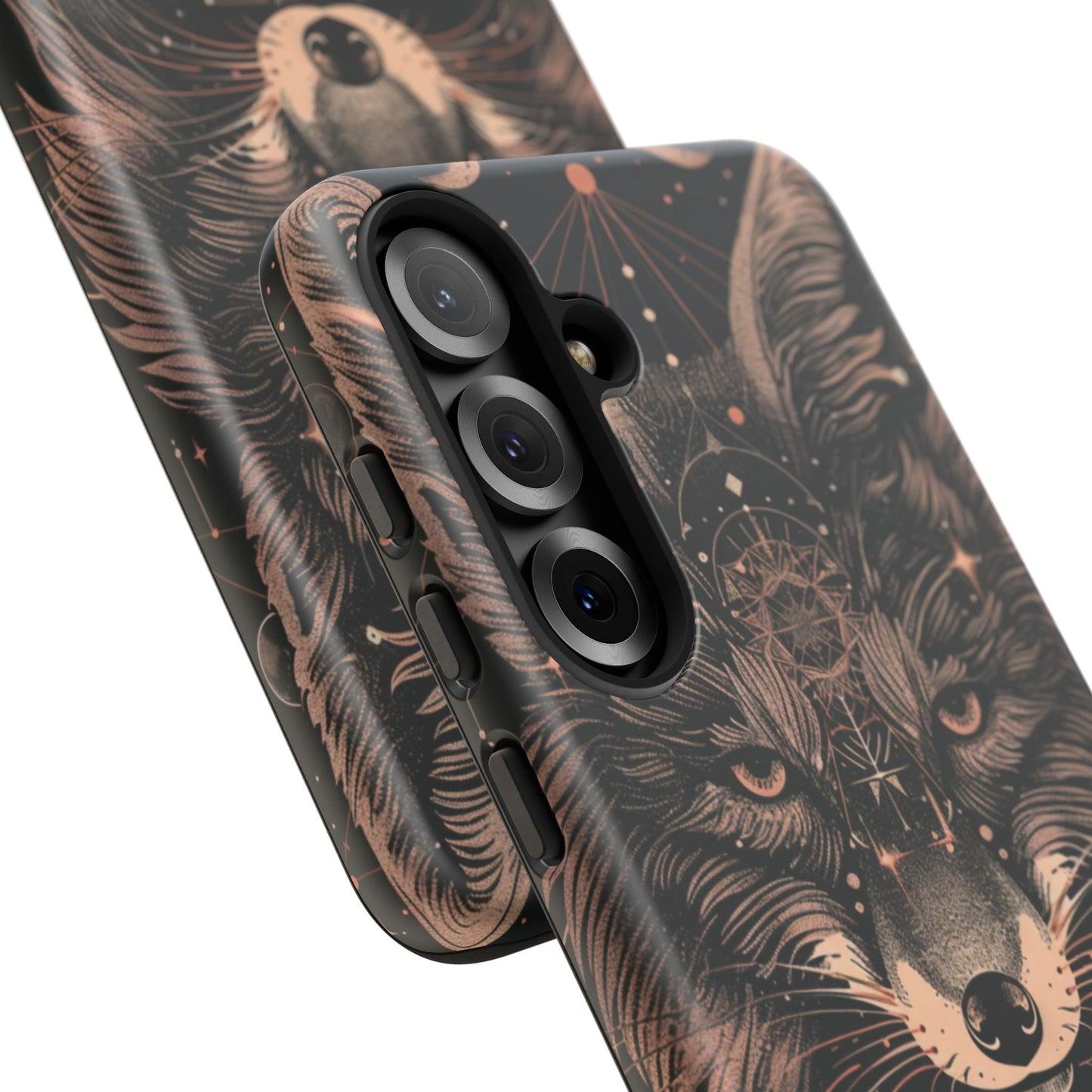 Wolf Phone Case, Tough Cases for Animal Lovers, Unique Gift, Boho Style, Nature Phone Cover, Galaxy Design, Therian