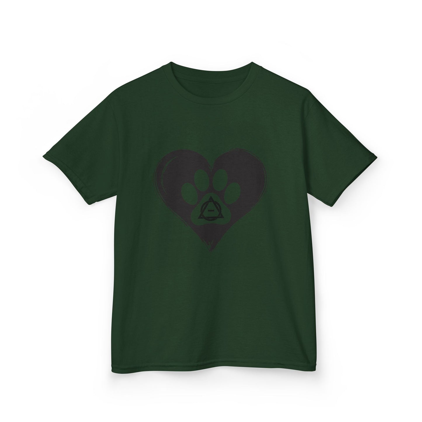 Therian Gear, Kids Tee, Therian Delta Symbol Paw Print Heart Design - Children's T-Shirt, Kid's Shirt, Youth Top, Cute Tee