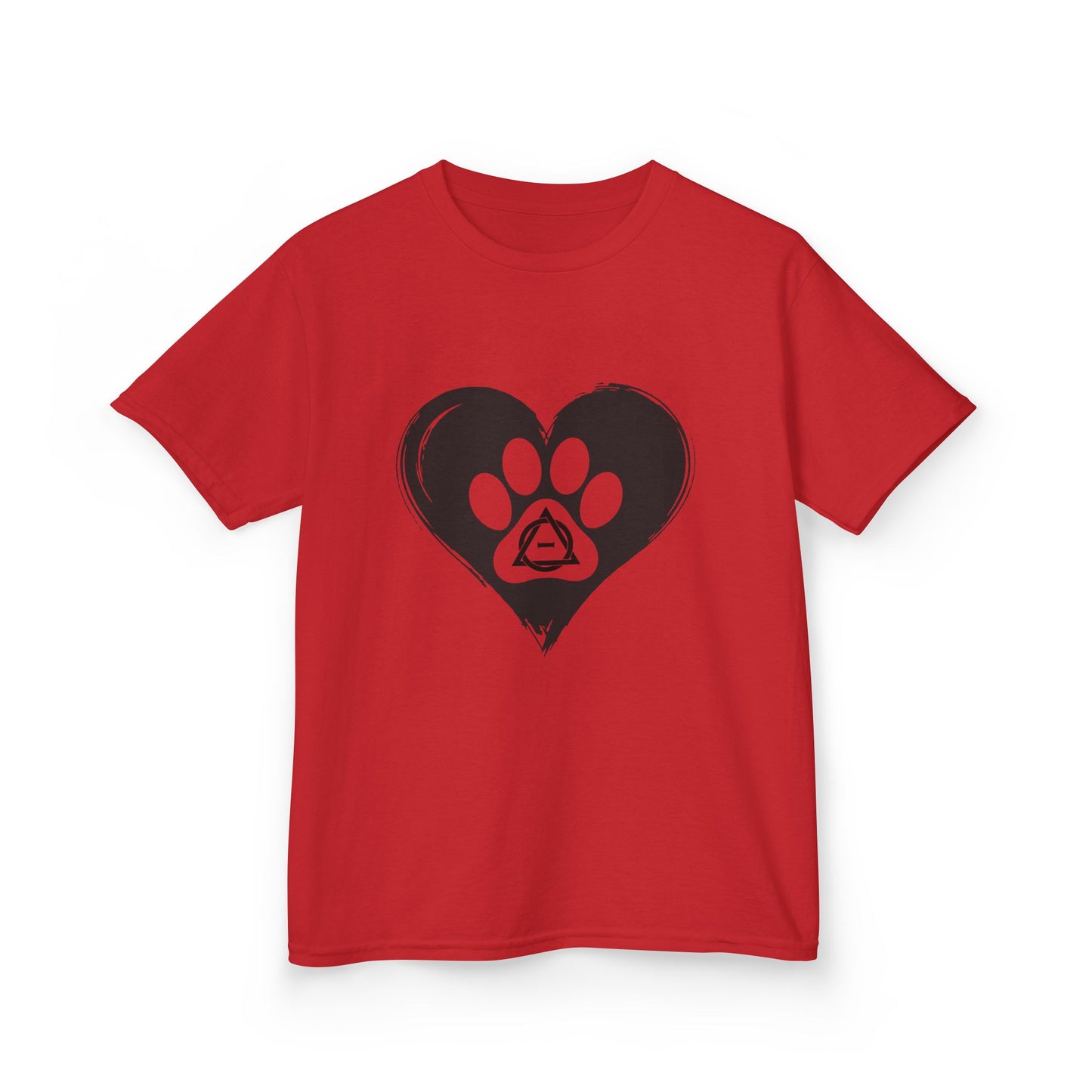 Therian Gear, Kids Tee, Therian Delta Symbol Paw Print Heart Design - Children's T-Shirt, Kid's Shirt, Youth Top, Cute Tee