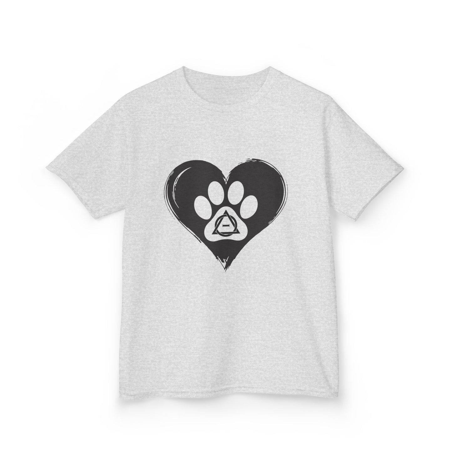 Therian Gear, Kids Tee, Therian Delta Symbol Paw Print Heart Design - Children's T-Shirt, Kid's Shirt, Youth Top, Cute Tee