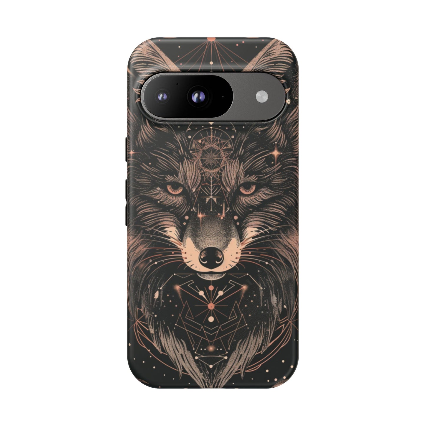 Wolf Phone Case, Tough Cases for Animal Lovers, Unique Gift, Boho Style, Nature Phone Cover, Galaxy Design, Therian