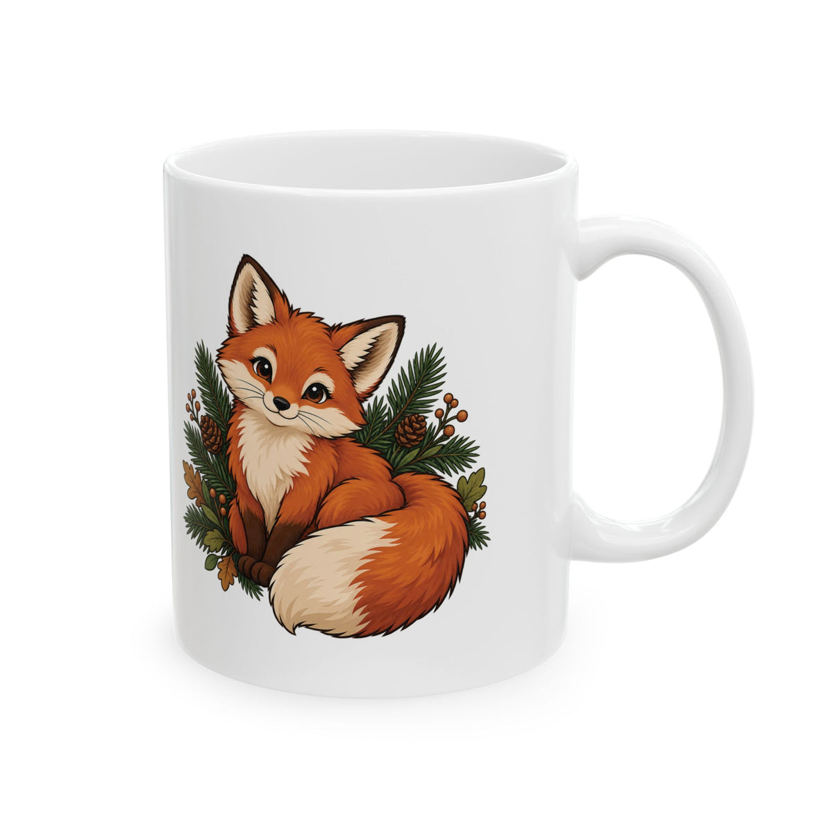 CountryCanvas Woodland Fox Ceramic Mug – 11oz