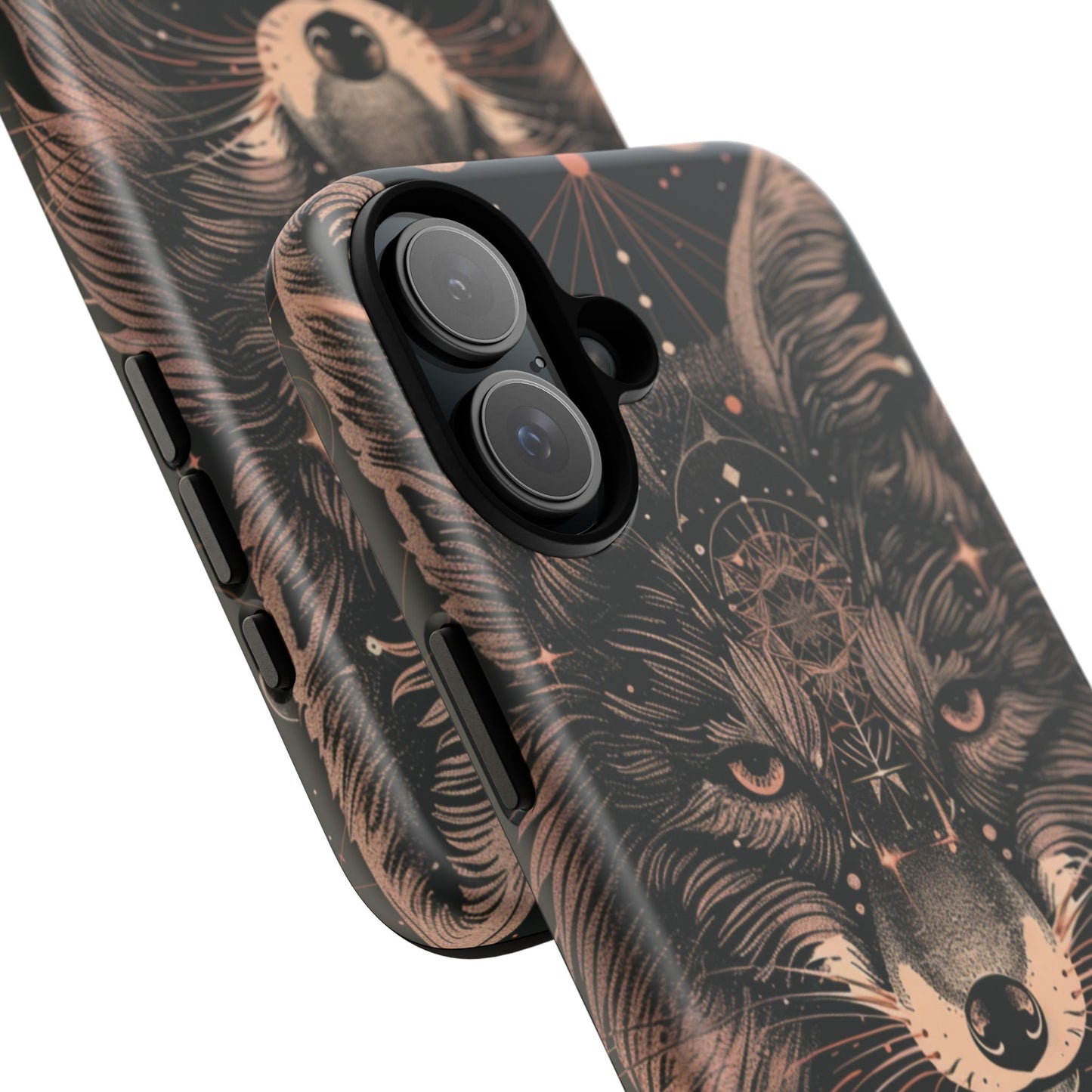 Wolf Phone Case, Tough Cases for Animal Lovers, Unique Gift, Boho Style, Nature Phone Cover, Galaxy Design, Therian