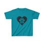 Therian Gear, Kids Tee, Therian Delta Symbol Paw Print Heart Design - Children's T-Shirt, Kid's Shirt, Youth Top, Cute Tee