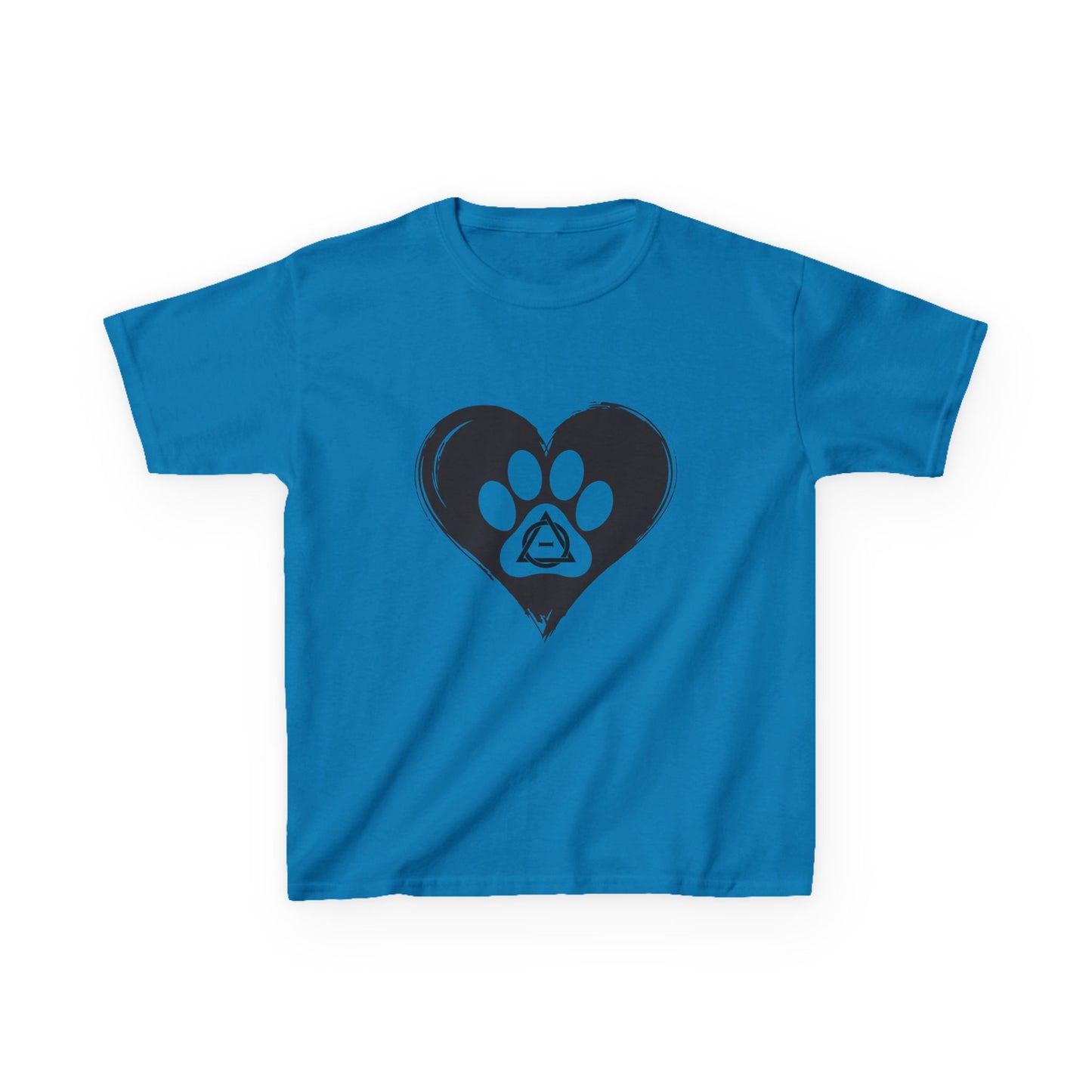 Therian Gear, Kids Tee, Therian Delta Symbol Paw Print Heart Design - Children's T-Shirt, Kid's Shirt, Youth Top, Cute Tee