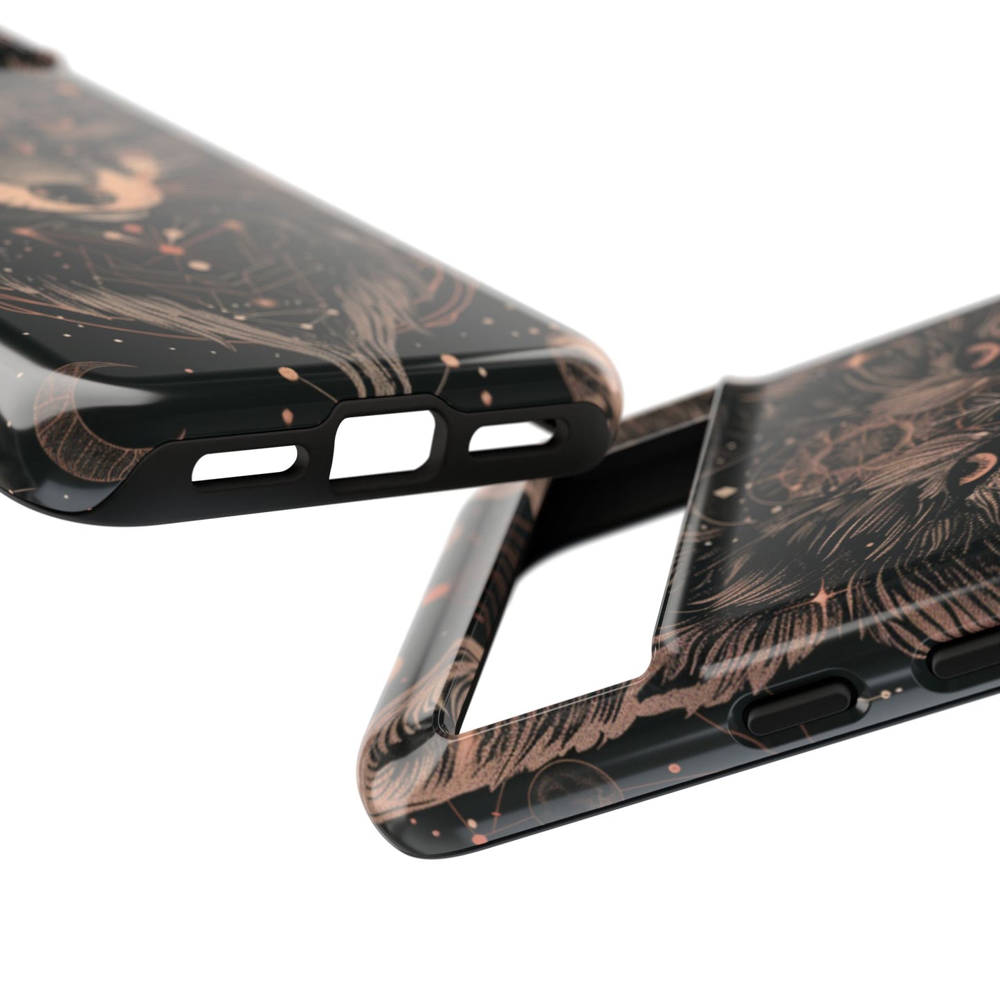 Wolf Phone Case, Tough Cases for Animal Lovers, Unique Gift, Boho Style, Nature Phone Cover, Galaxy Design, Therian