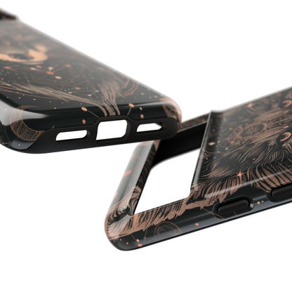 Wolf Phone Case, Tough Cases for Animal Lovers, Unique Gift, Boho Style, Nature Phone Cover, Galaxy Design, Therian