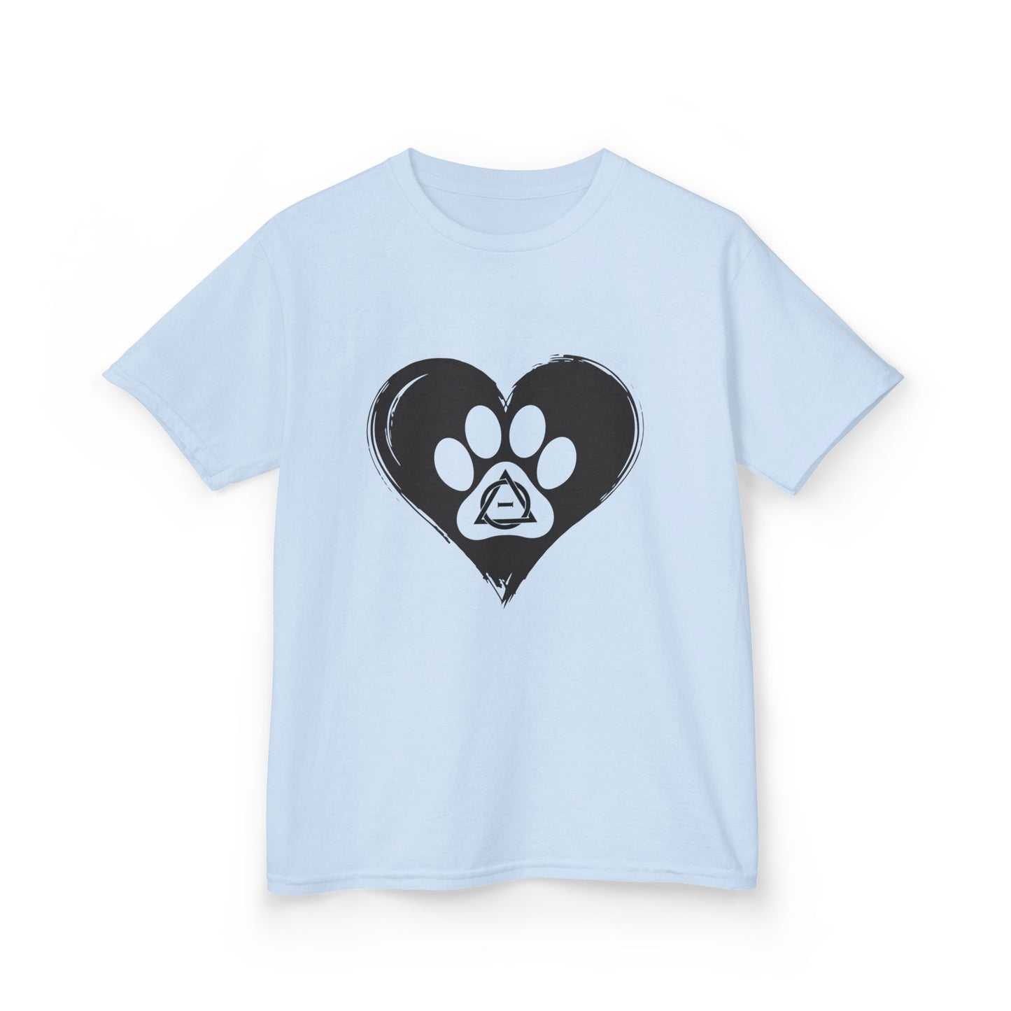 Therian Gear, Kids Tee, Therian Delta Symbol Paw Print Heart Design - Children's T-Shirt, Kid's Shirt, Youth Top, Cute Tee