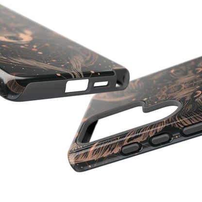 Wolf Phone Case, Tough Cases for Animal Lovers, Unique Gift, Boho Style, Nature Phone Cover, Galaxy Design, Therian