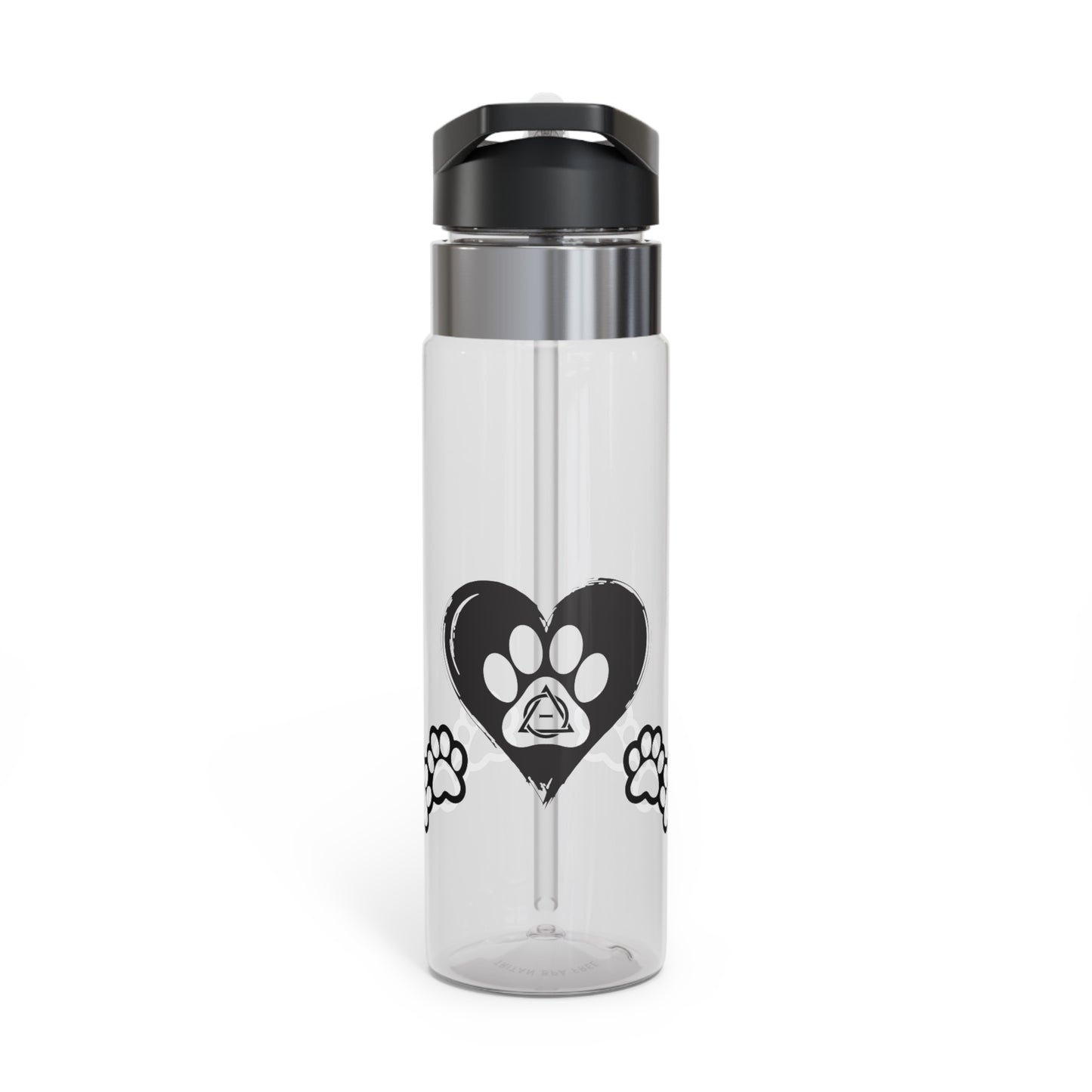 Therian Gear, Water Bottle, Therian Symbol Paw Heart Design, Tritan™ Sport Bottle, 20oz, Animal Lover Gift, Gym