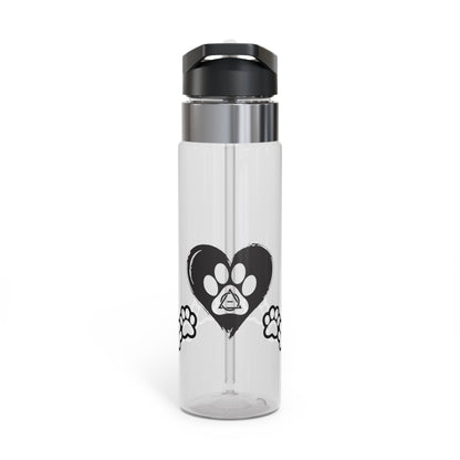 Therian Gear, Water Bottle, Therian Symbol Paw Heart Design, Tritan™ Sport Bottle, 20oz, Animal Lover Gift, Gym