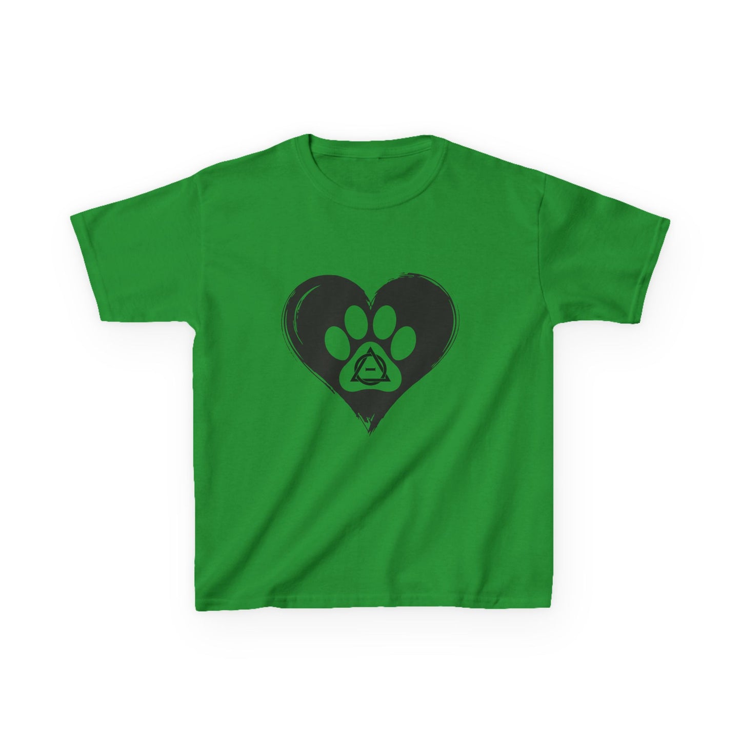 Therian Gear, Kids Tee, Therian Delta Symbol Paw Print Heart Design - Children's T-Shirt, Kid's Shirt, Youth Top, Cute Tee