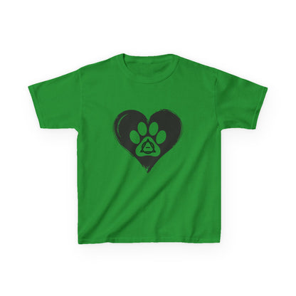 Therian Gear, Kids Tee, Therian Delta Symbol Paw Print Heart Design - Children's T-Shirt, Kid's Shirt, Youth Top, Cute Tee