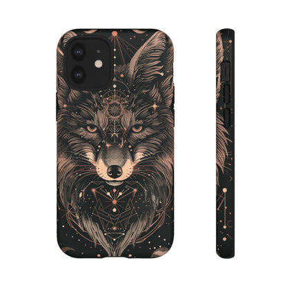 Wolf Phone Case, Tough Cases for Animal Lovers, Unique Gift, Boho Style, Nature Phone Cover, Galaxy Design, Therian