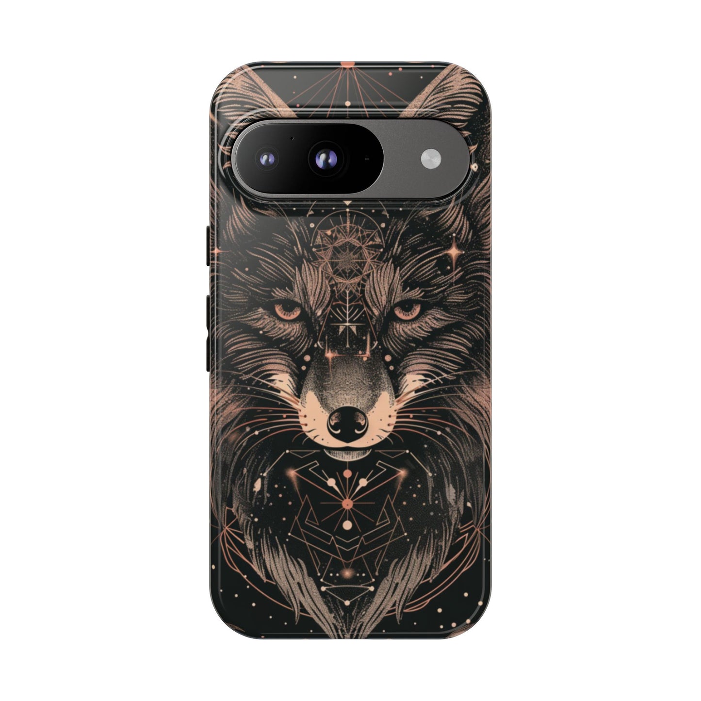 Wolf Phone Case, Tough Cases for Animal Lovers, Unique Gift, Boho Style, Nature Phone Cover, Galaxy Design, Therian