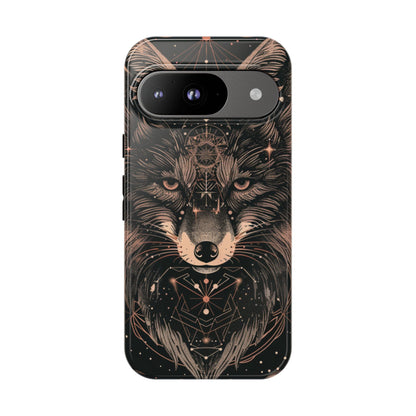 Wolf Phone Case, Tough Cases for Animal Lovers, Unique Gift, Boho Style, Nature Phone Cover, Galaxy Design, Therian