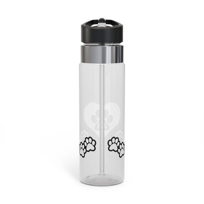 Therian Gear, Water Bottle, Therian Symbol Paw Heart Design, Tritan™ Sport Bottle, 20oz, Animal Lover Gift, Gym