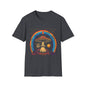 Vintage Inspired Shirt, Psychedelic Mushroom Peace T-Shirt, Unisex Tee, Bohemian Style Apparel, Festival Outfit, Gift