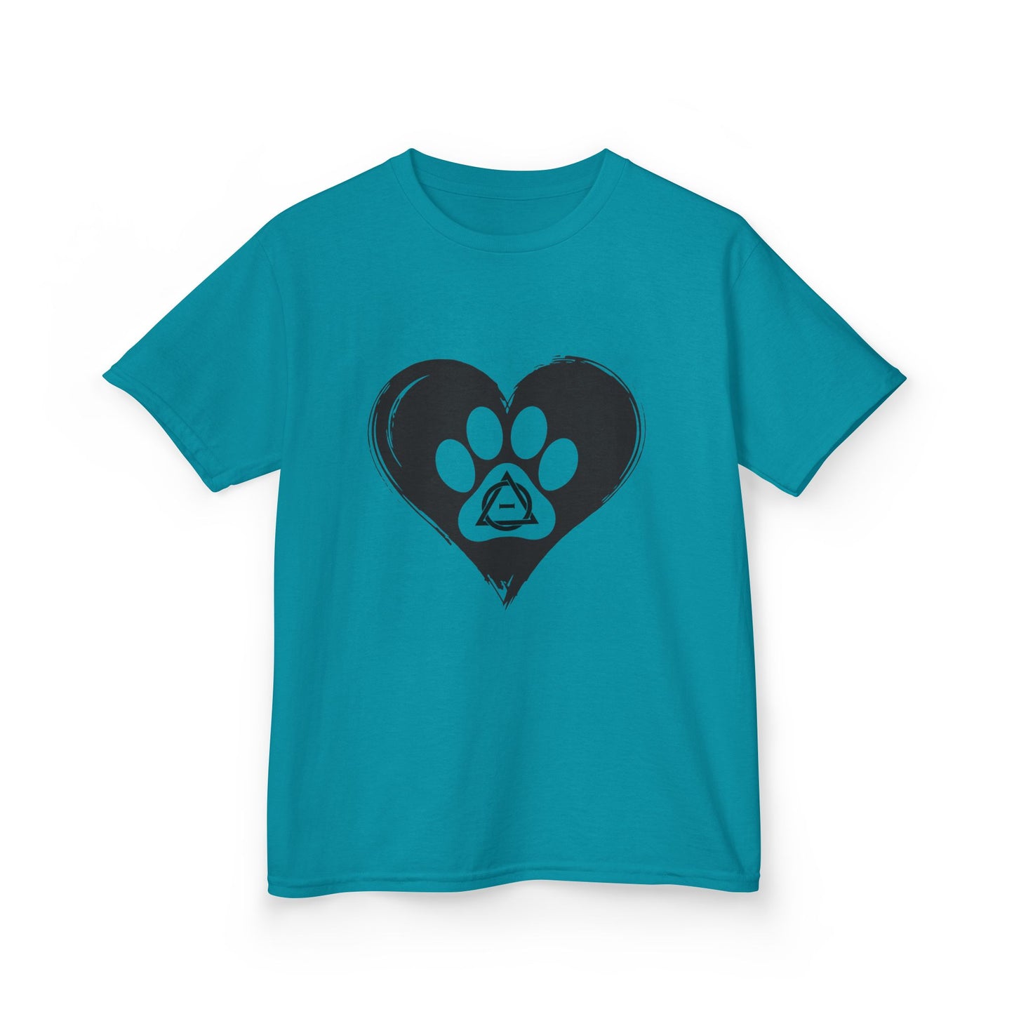 Therian Gear, Kids Tee, Therian Delta Symbol Paw Print Heart Design - Children's T-Shirt, Kid's Shirt, Youth Top, Cute Tee