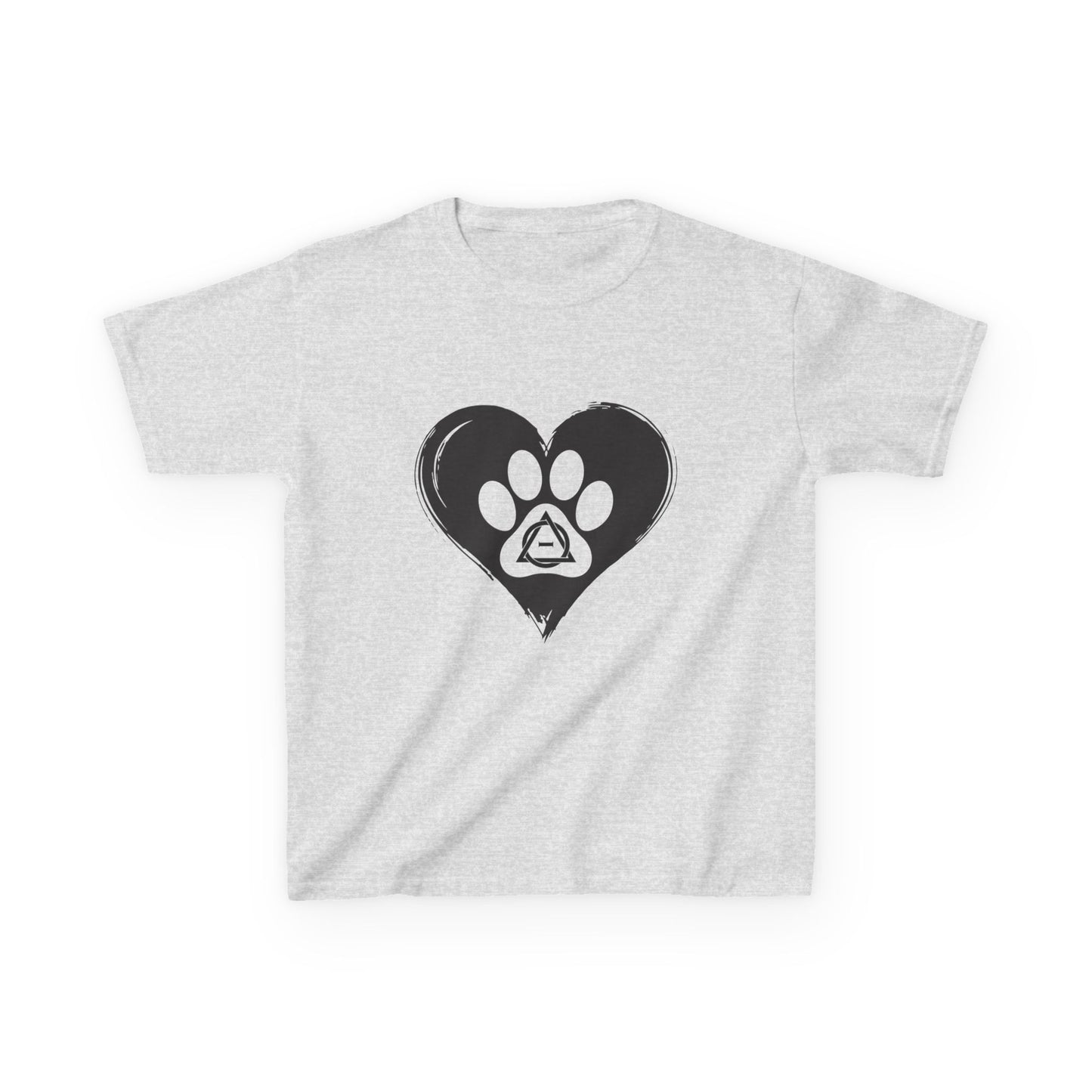 Therian Gear, Kids Tee, Therian Delta Symbol Paw Print Heart Design - Children's T-Shirt, Kid's Shirt, Youth Top, Cute Tee