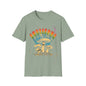 Vintage T-Shirt, Rainbow Mushroom Unisex Soft Style T-Shirt, Boho Tee, Psychedelic Shirt, Festival Wear, Nature Lover Gift