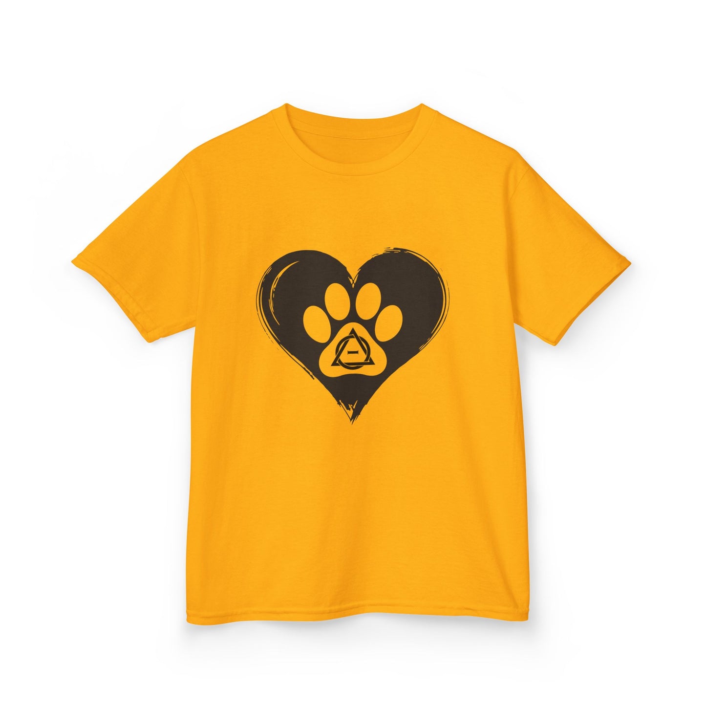 Therian Gear, Kids Tee, Therian Delta Symbol Paw Print Heart Design - Children's T-Shirt, Kid's Shirt, Youth Top, Cute Tee