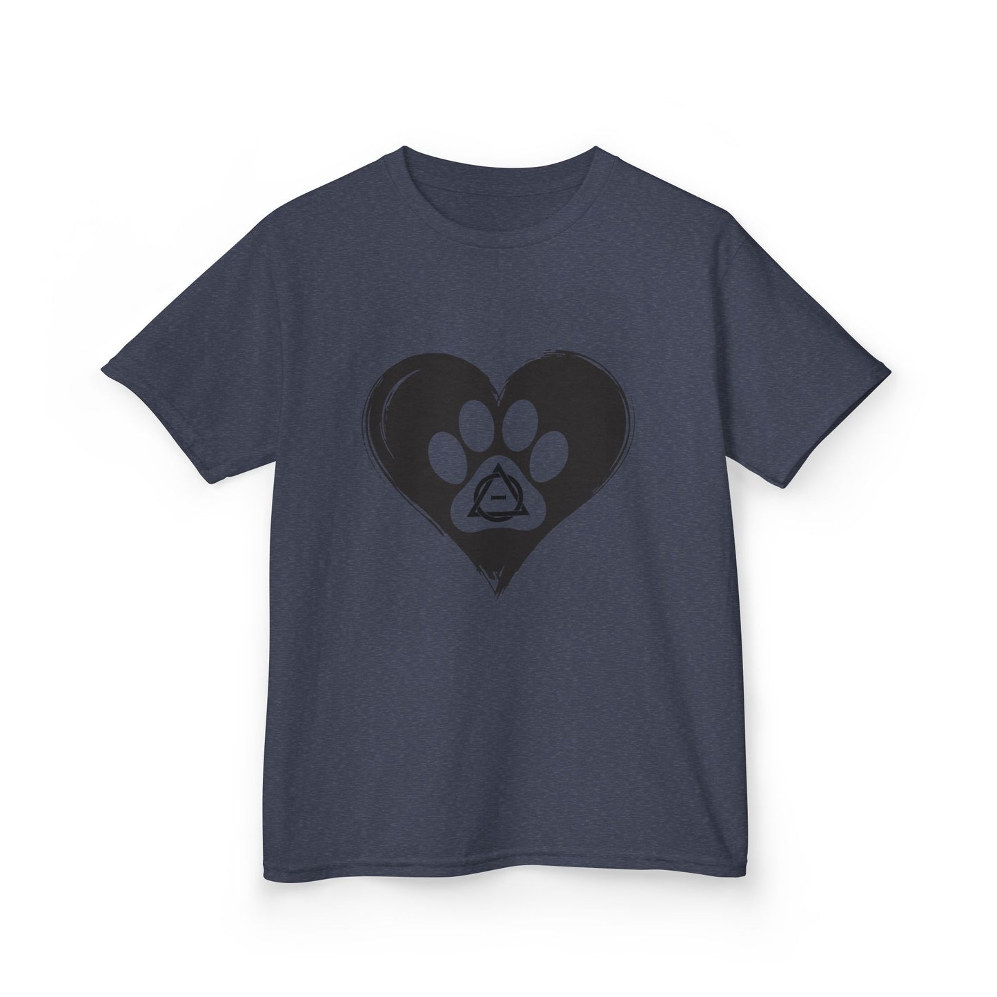 Therian Gear, Kids Tee, Therian Delta Symbol Paw Print Heart Design - Children's T-Shirt, Kid's Shirt, Youth Top, Cute Tee