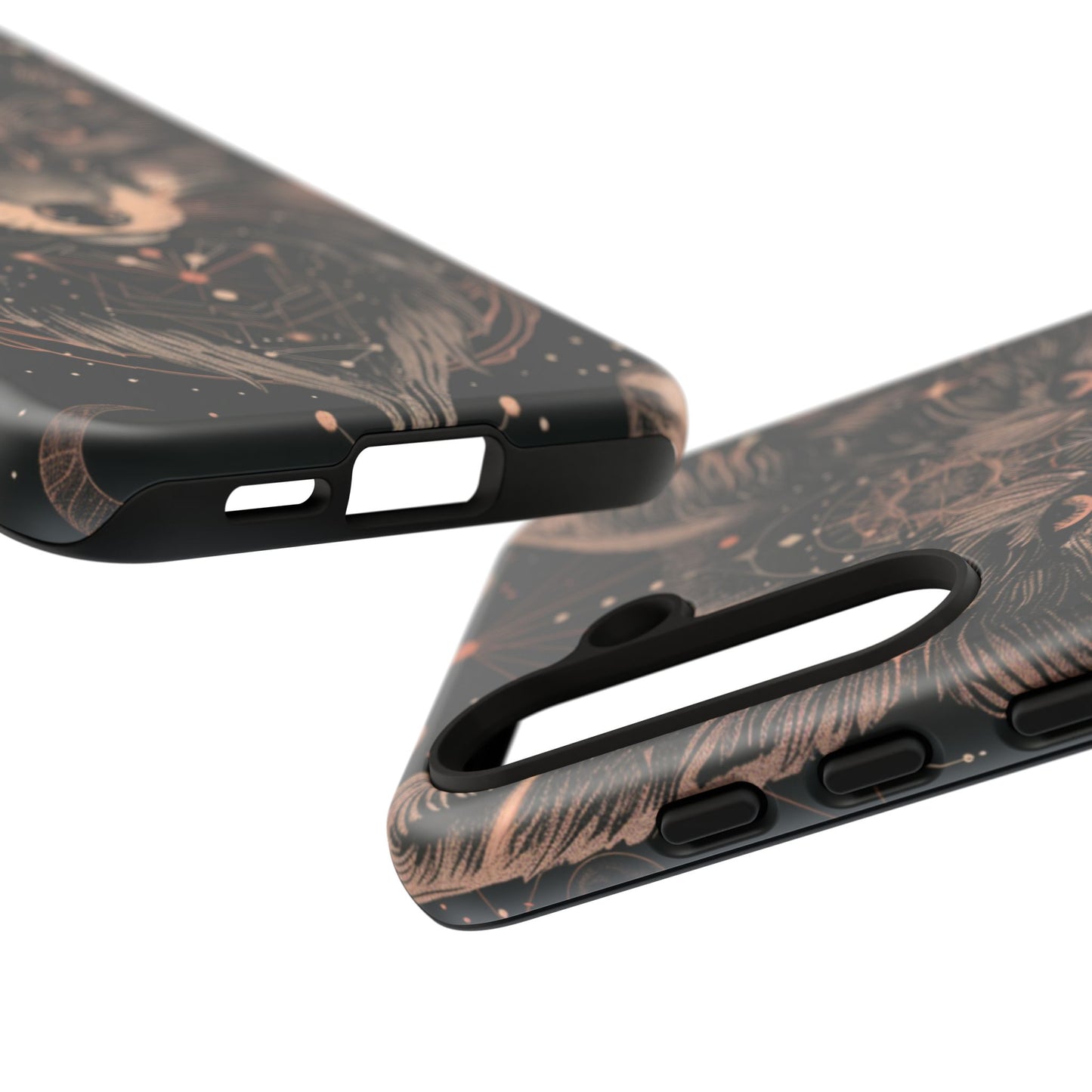 Wolf Phone Case, Tough Cases for Animal Lovers, Unique Gift, Boho Style, Nature Phone Cover, Galaxy Design, Therian