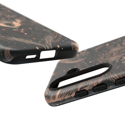 Wolf Phone Case, Tough Cases for Animal Lovers, Unique Gift, Boho Style, Nature Phone Cover, Galaxy Design, Therian