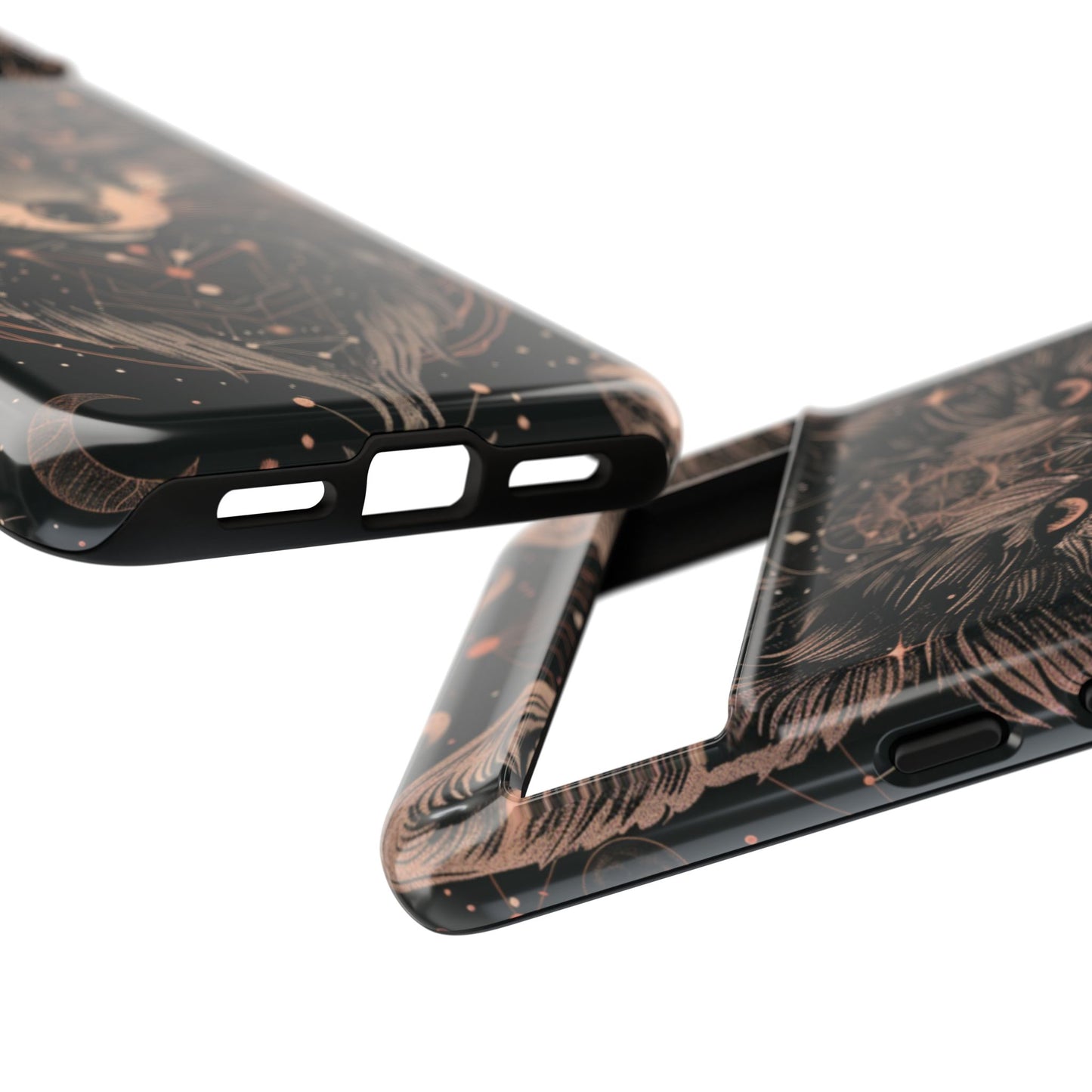Wolf Phone Case, Tough Cases for Animal Lovers, Unique Gift, Boho Style, Nature Phone Cover, Galaxy Design, Therian