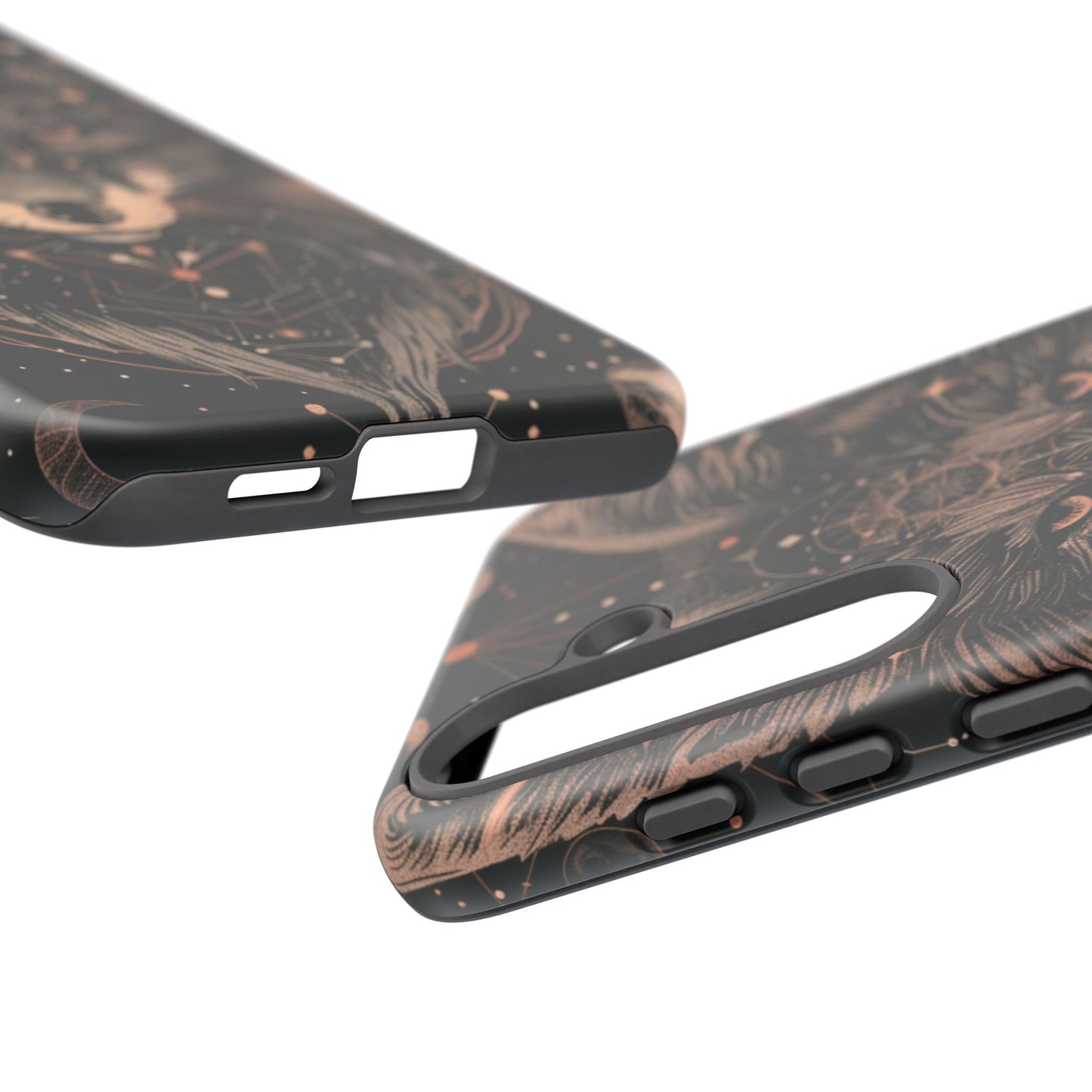Wolf Phone Case, Tough Cases for Animal Lovers, Unique Gift, Boho Style, Nature Phone Cover, Galaxy Design, Therian