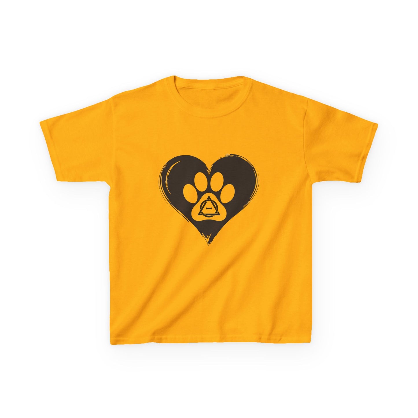 Therian Gear, Kids Tee, Therian Delta Symbol Paw Print Heart Design - Children's T-Shirt, Kid's Shirt, Youth Top, Cute Tee