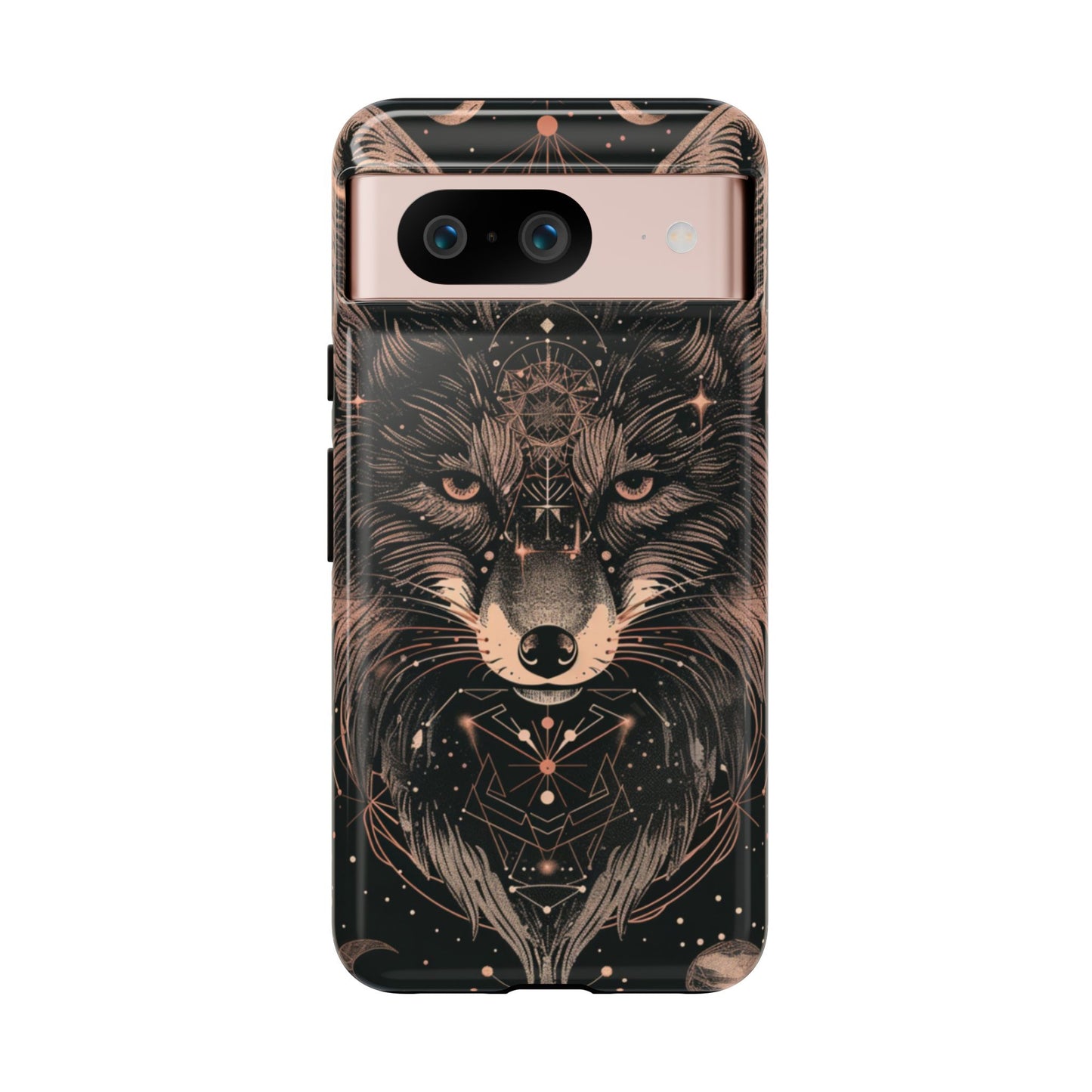 Wolf Phone Case, Tough Cases for Animal Lovers, Unique Gift, Boho Style, Nature Phone Cover, Galaxy Design, Therian