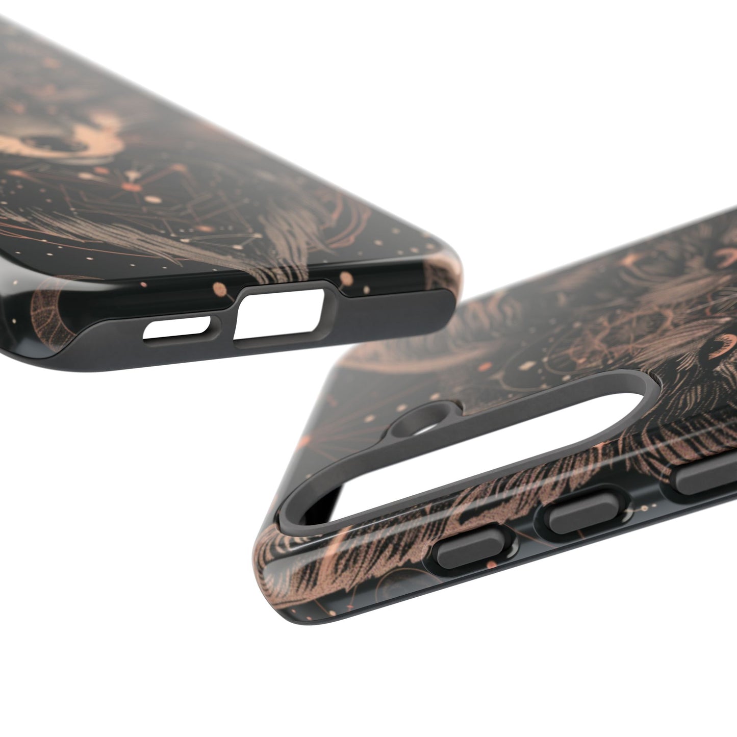 Wolf Phone Case, Tough Cases for Animal Lovers, Unique Gift, Boho Style, Nature Phone Cover, Galaxy Design, Therian