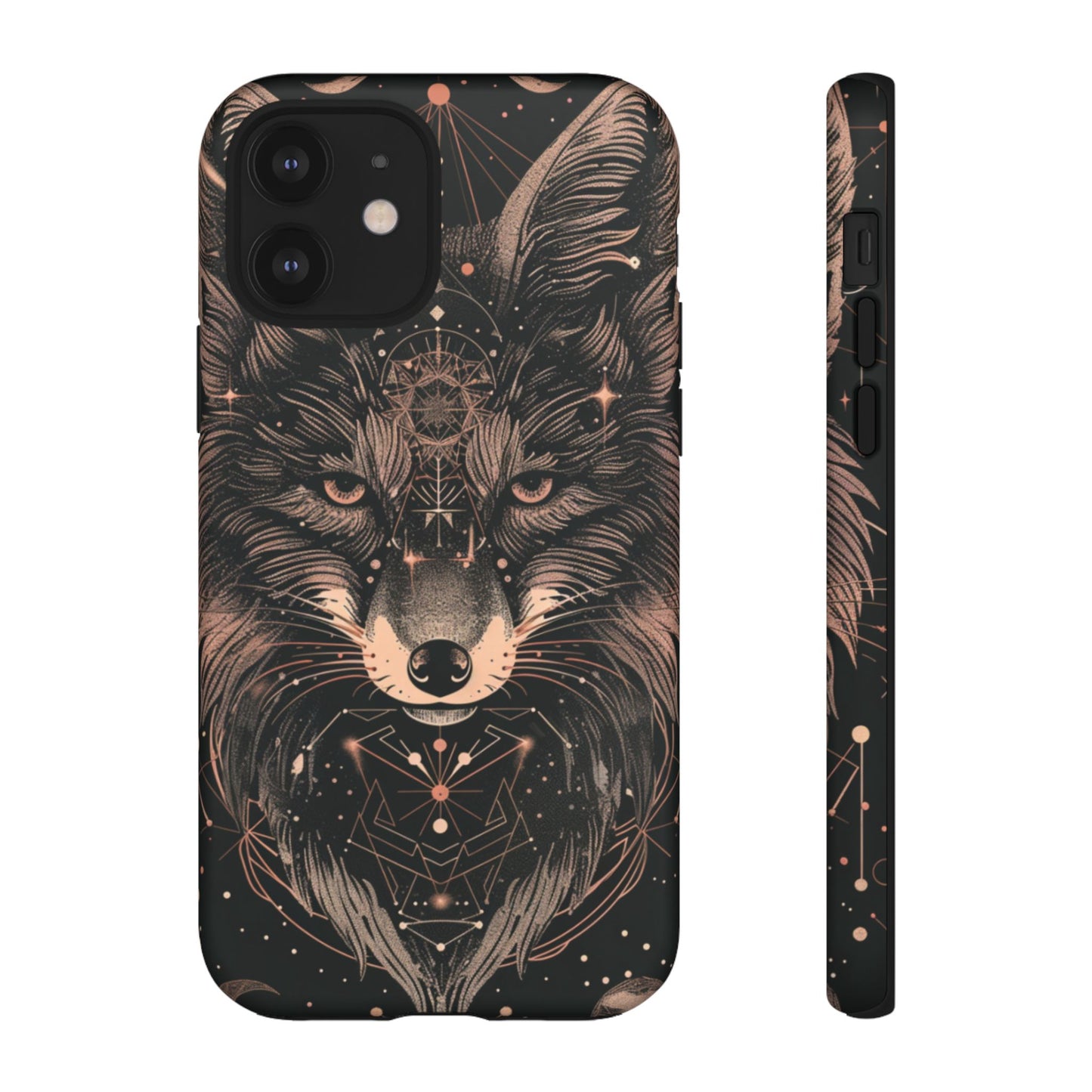 Wolf Phone Case, Tough Cases for Animal Lovers, Unique Gift, Boho Style, Nature Phone Cover, Galaxy Design, Therian