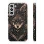 Wolf Phone Case, Tough Cases for Animal Lovers, Unique Gift, Boho Style, Nature Phone Cover, Galaxy Design, Therian