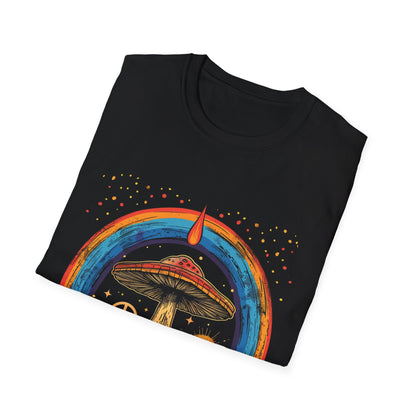 Vintage Inspired Shirt, Psychedelic Mushroom Peace T-Shirt, Unisex Tee, Bohemian Style Apparel, Festival Outfit, Gift
