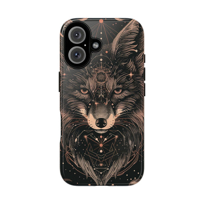 Wolf Phone Case, Tough Cases for Animal Lovers, Unique Gift, Boho Style, Nature Phone Cover, Galaxy Design, Therian