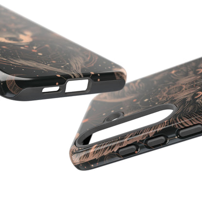 Wolf Phone Case, Tough Cases for Animal Lovers, Unique Gift, Boho Style, Nature Phone Cover, Galaxy Design, Therian