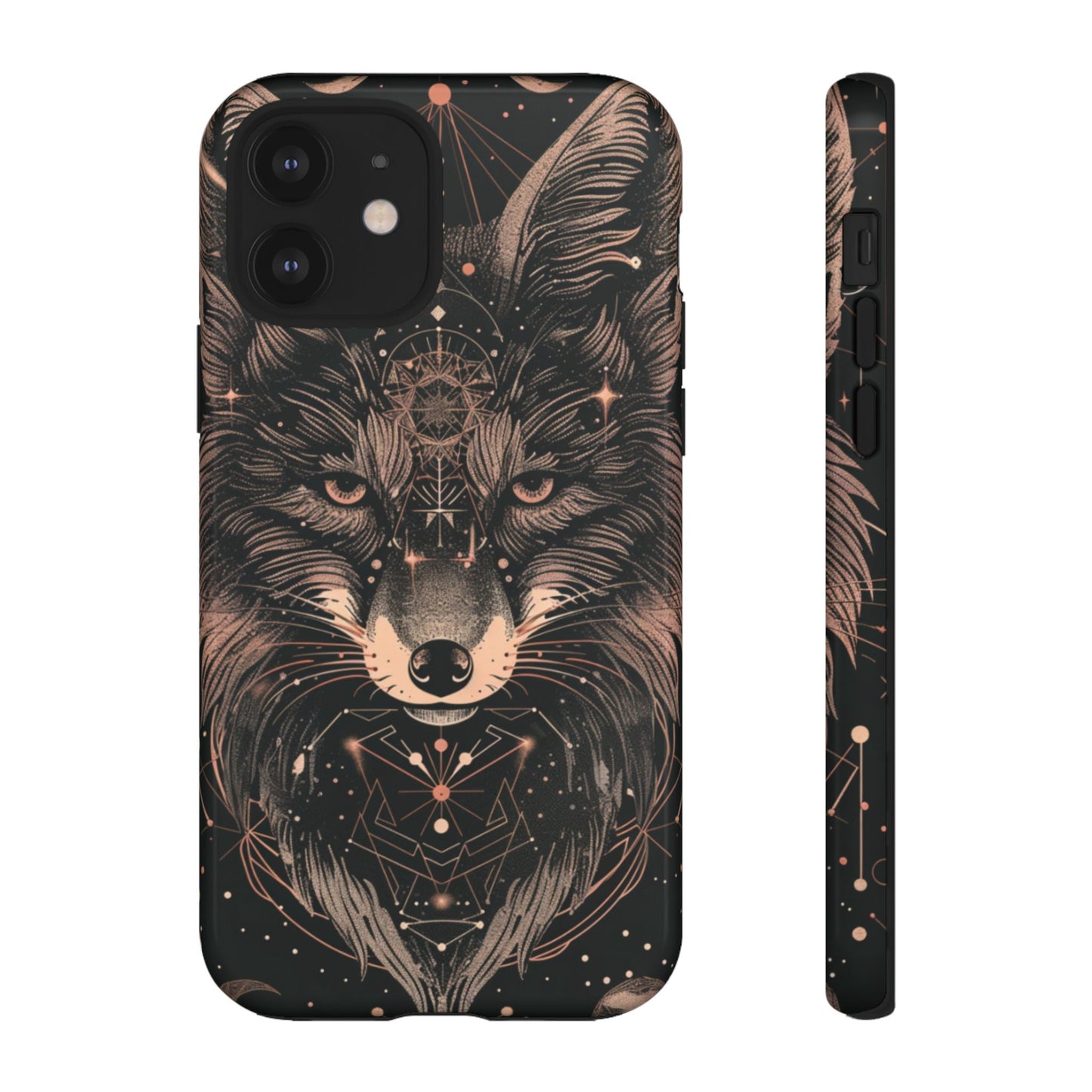 Wolf Phone Case, Tough Cases for Animal Lovers, Unique Gift, Boho Style, Nature Phone Cover, Galaxy Design, Therian