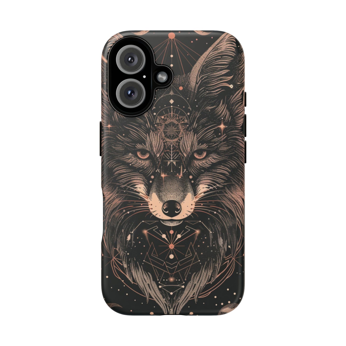 Wolf Phone Case, Tough Cases for Animal Lovers, Unique Gift, Boho Style, Nature Phone Cover, Galaxy Design, Therian