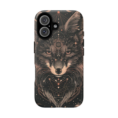Wolf Phone Case, Tough Cases for Animal Lovers, Unique Gift, Boho Style, Nature Phone Cover, Galaxy Design, Therian