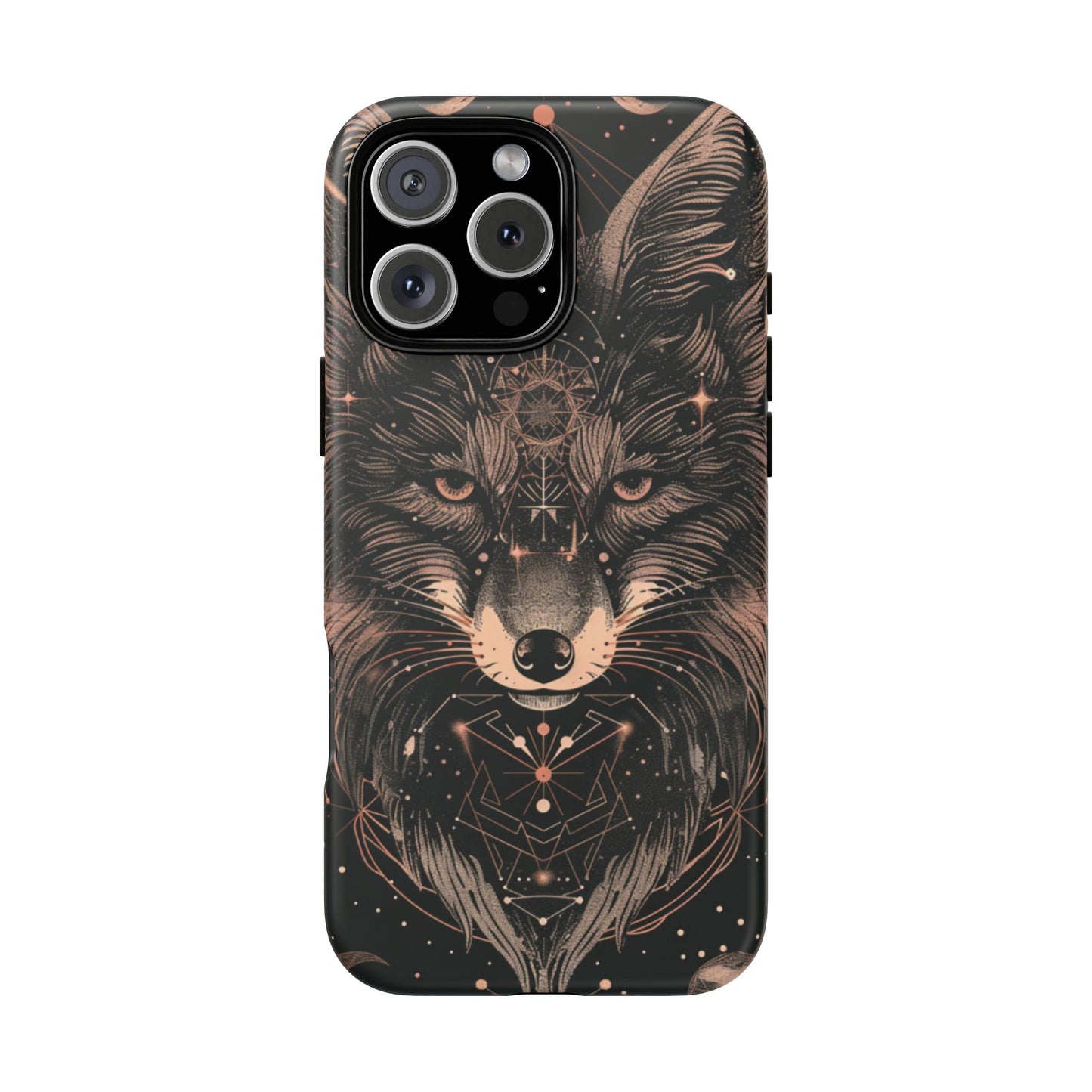 Wolf Phone Case, Tough Cases for Animal Lovers, Unique Gift, Boho Style, Nature Phone Cover, Galaxy Design, Therian