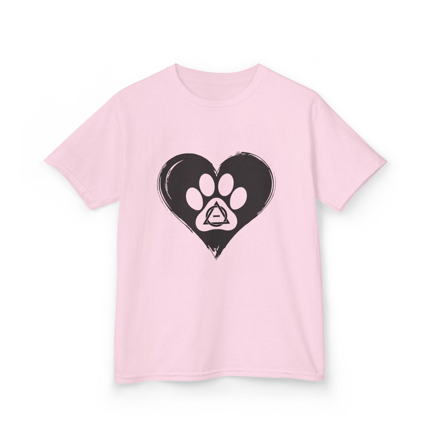 Therian Gear, Kids Tee, Therian Delta Symbol Paw Print Heart Design - Children's T-Shirt, Kid's Shirt, Youth Top, Cute Tee