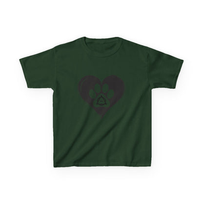 Therian Gear, Kids Tee, Therian Delta Symbol Paw Print Heart Design - Children's T-Shirt, Kid's Shirt, Youth Top, Cute Tee