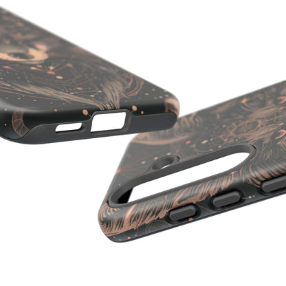 Wolf Phone Case, Tough Cases for Animal Lovers, Unique Gift, Boho Style, Nature Phone Cover, Galaxy Design, Therian