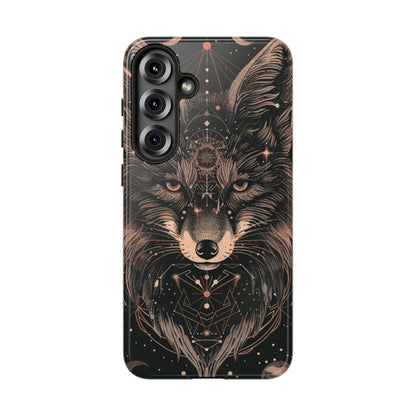 Wolf Phone Case, Tough Cases for Animal Lovers, Unique Gift, Boho Style, Nature Phone Cover, Galaxy Design, Therian