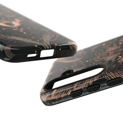 Wolf Phone Case, Tough Cases for Animal Lovers, Unique Gift, Boho Style, Nature Phone Cover, Galaxy Design, Therian